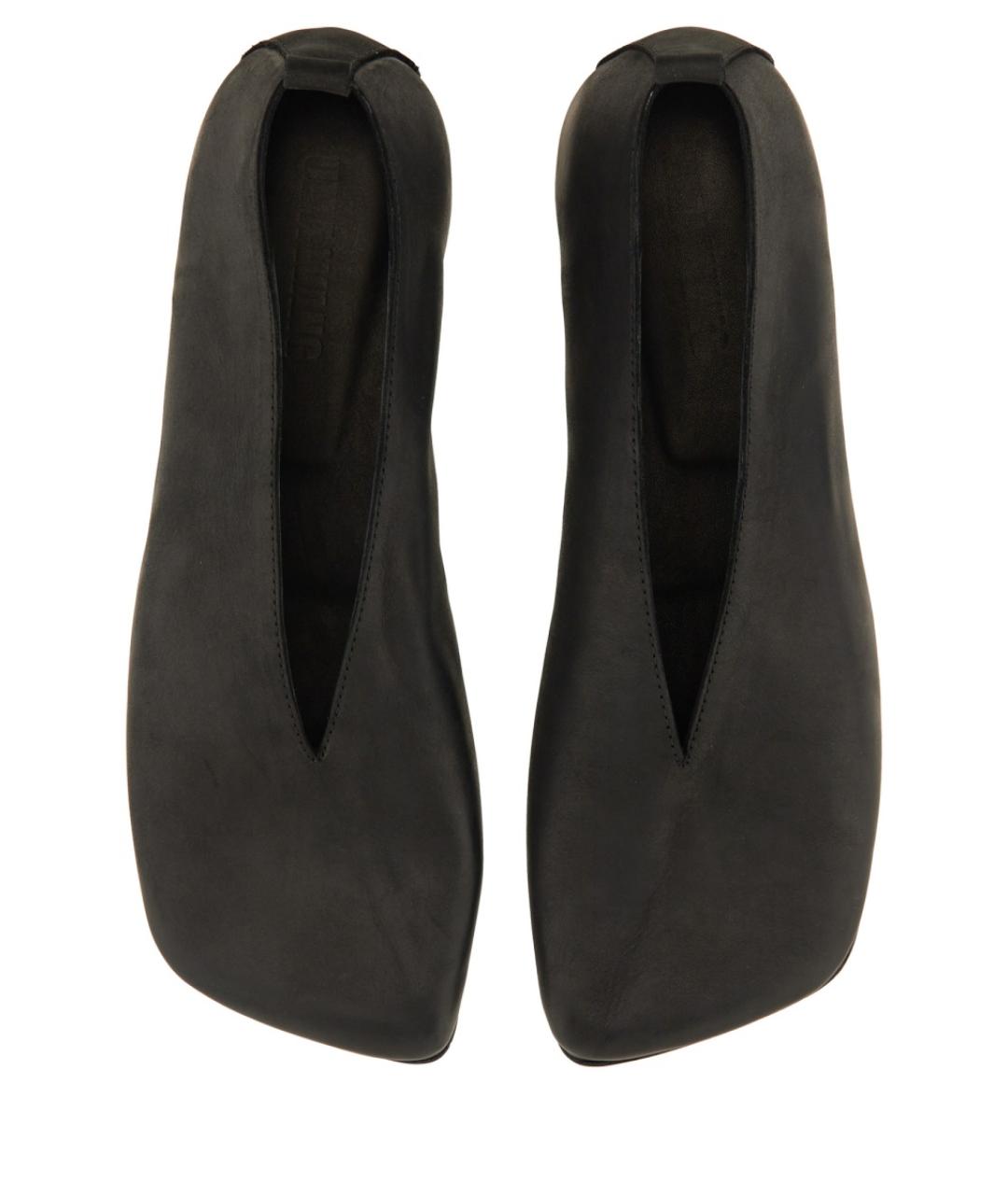 UMA WANG Черные кожаные балетки, фото 2