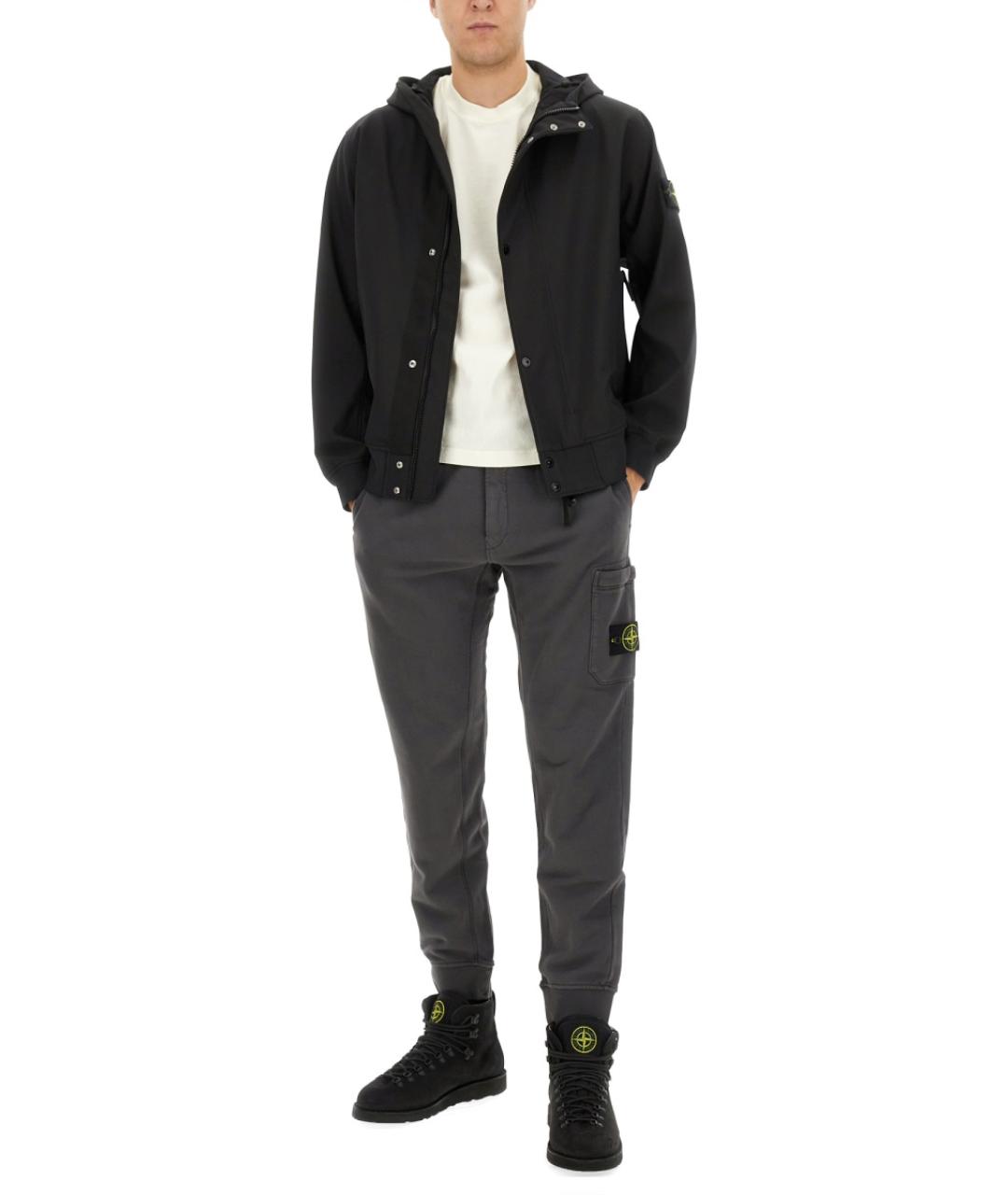 STONE ISLAND Черная куртка, фото 3