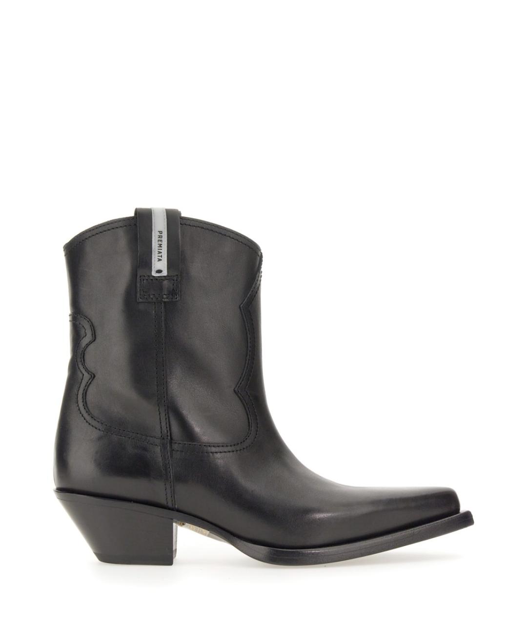 PREMIATA Черные кожаные ботинки, фото 1