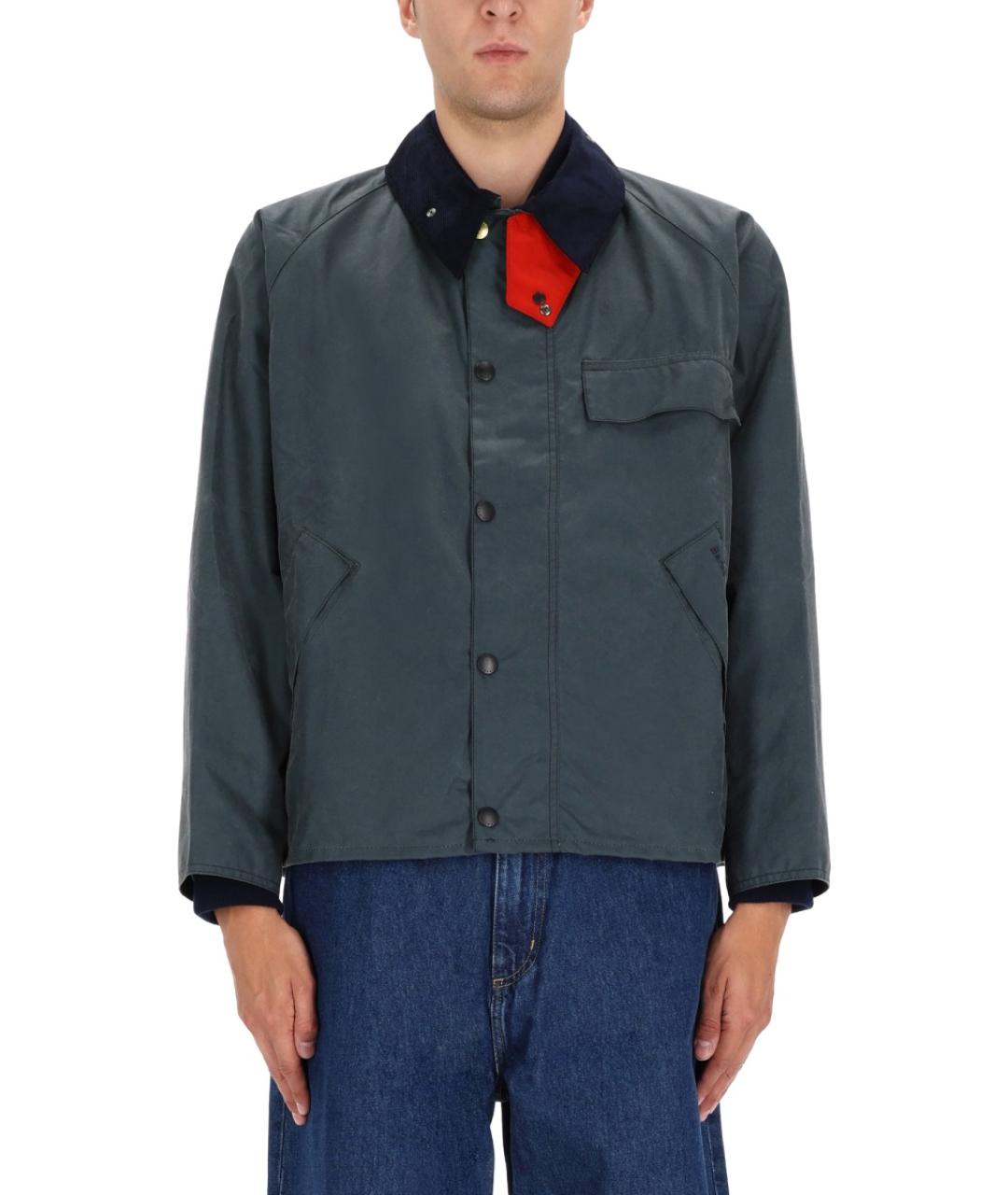 BARBOUR Серая хлопковая куртка, фото 4