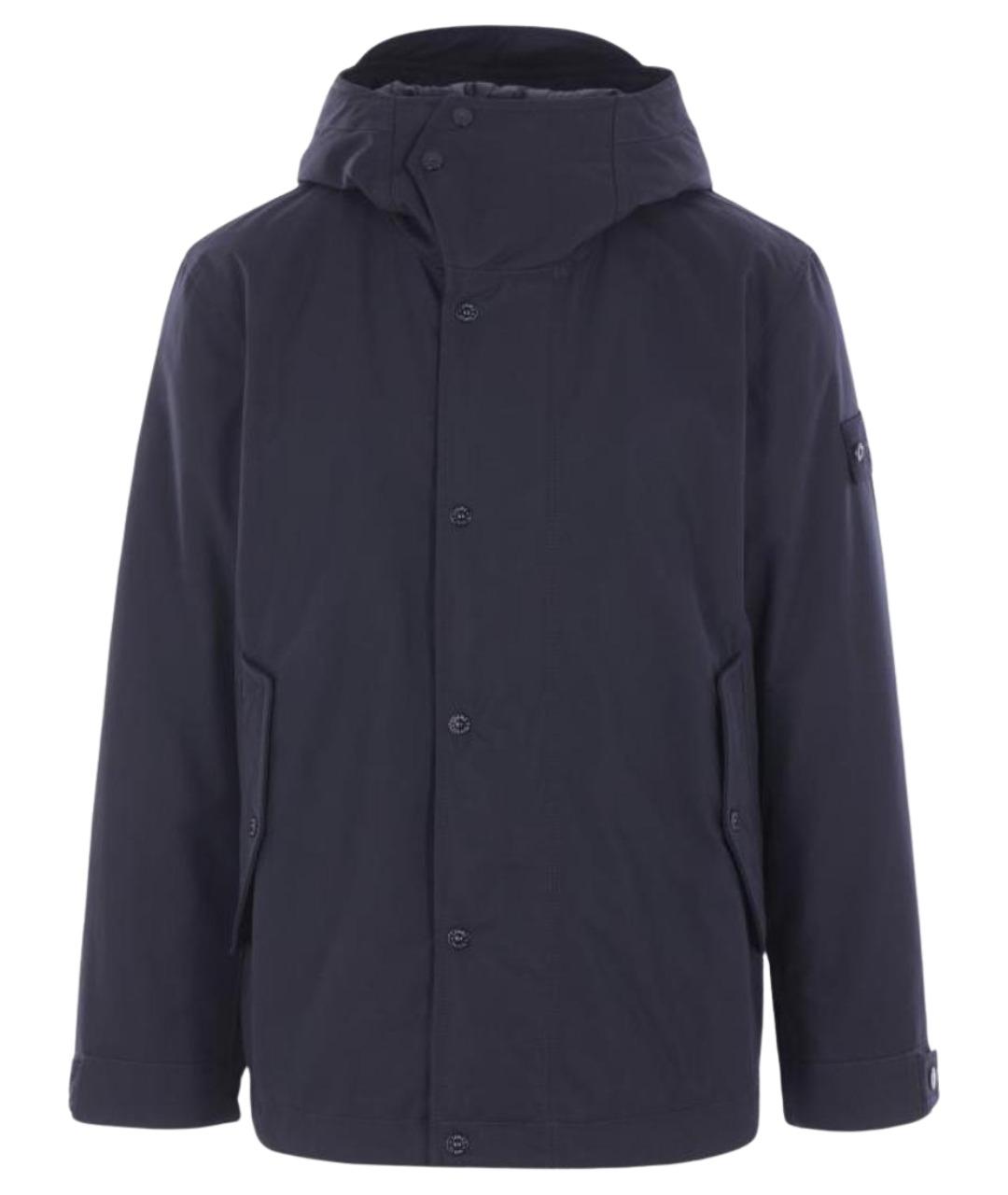 STONE ISLAND Темно-синяя хлопковая куртка, фото 1