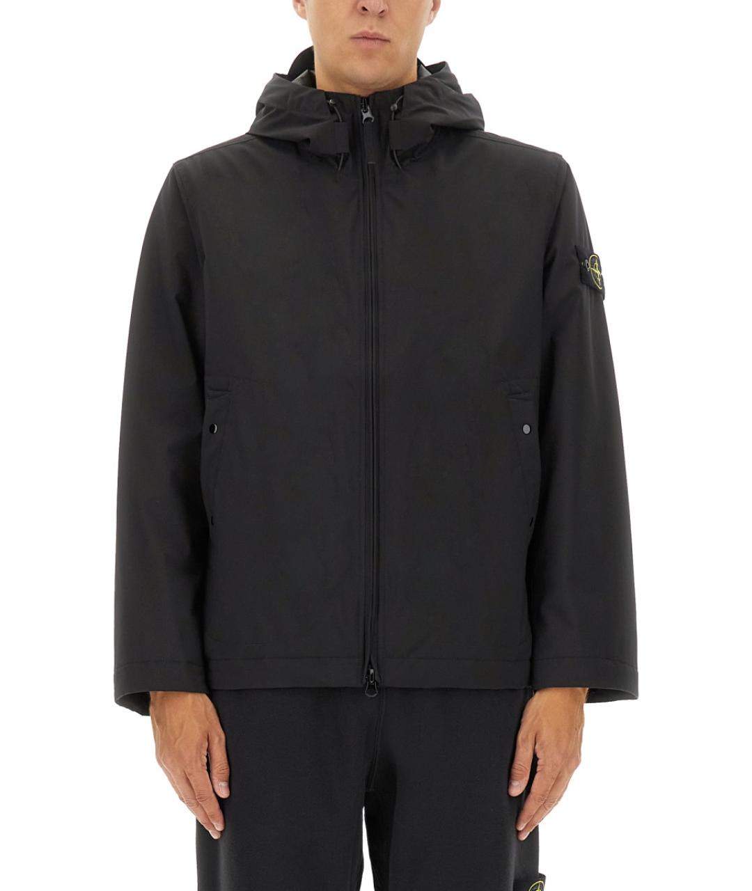 STONE ISLAND Черная полиэстеровая куртка, фото 2
