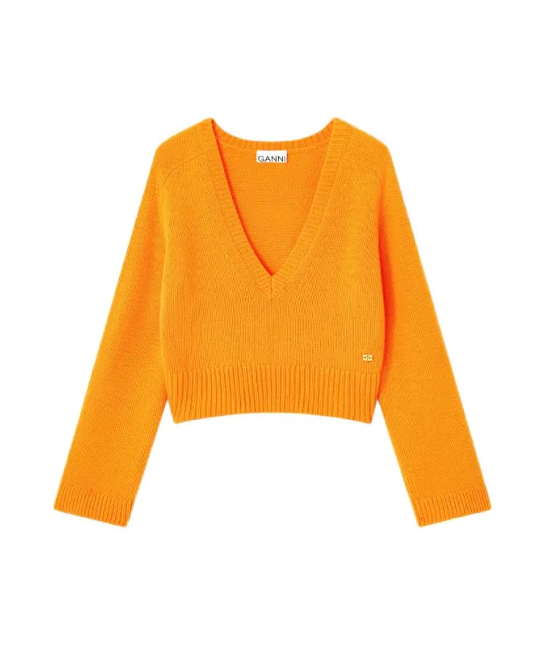 GANNI Оранжевый кашемировый джемпер / свитер, фото 1
