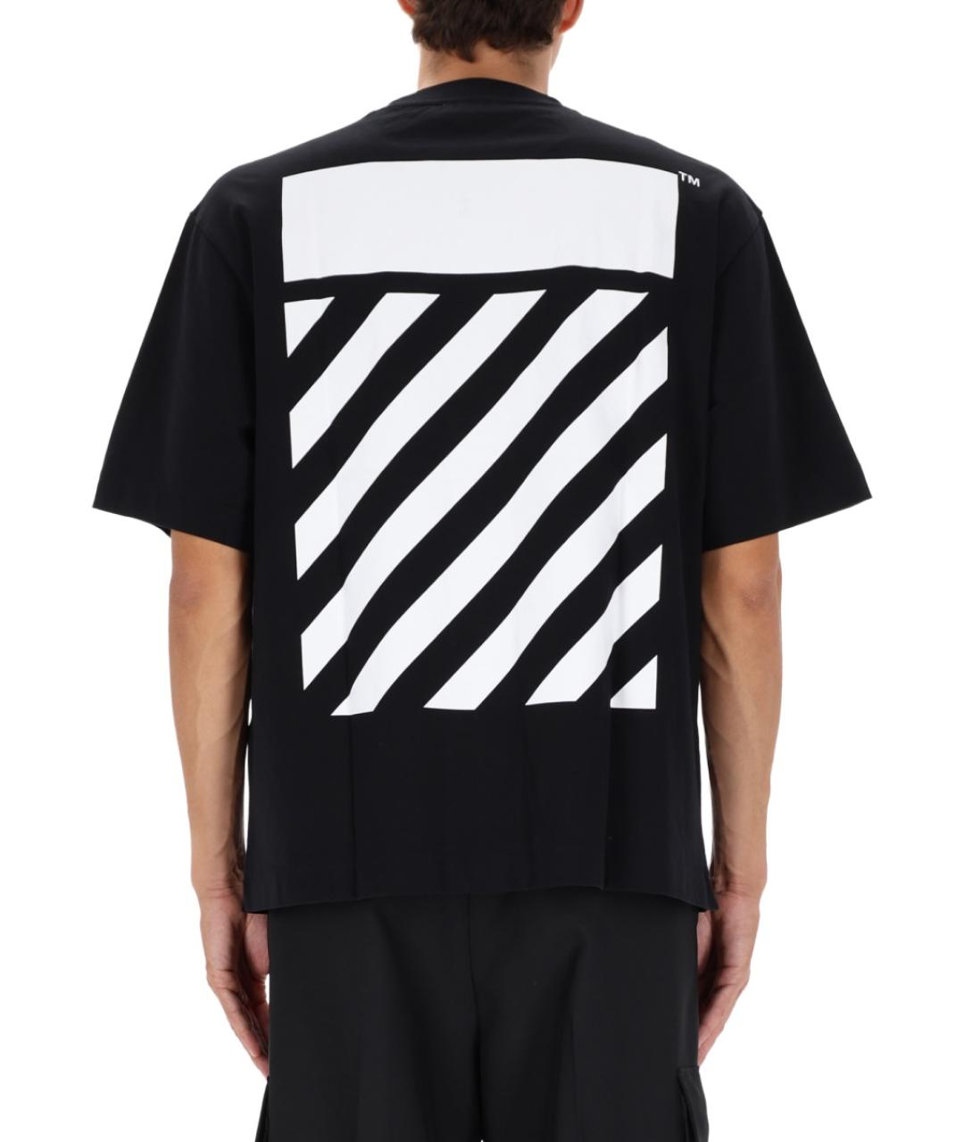 OFF-WHITE Черная хлопковая футболка, фото 3