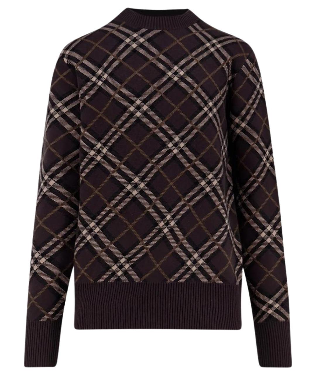 BURBERRY Коричневый шерстяной джемпер / свитер, фото 1