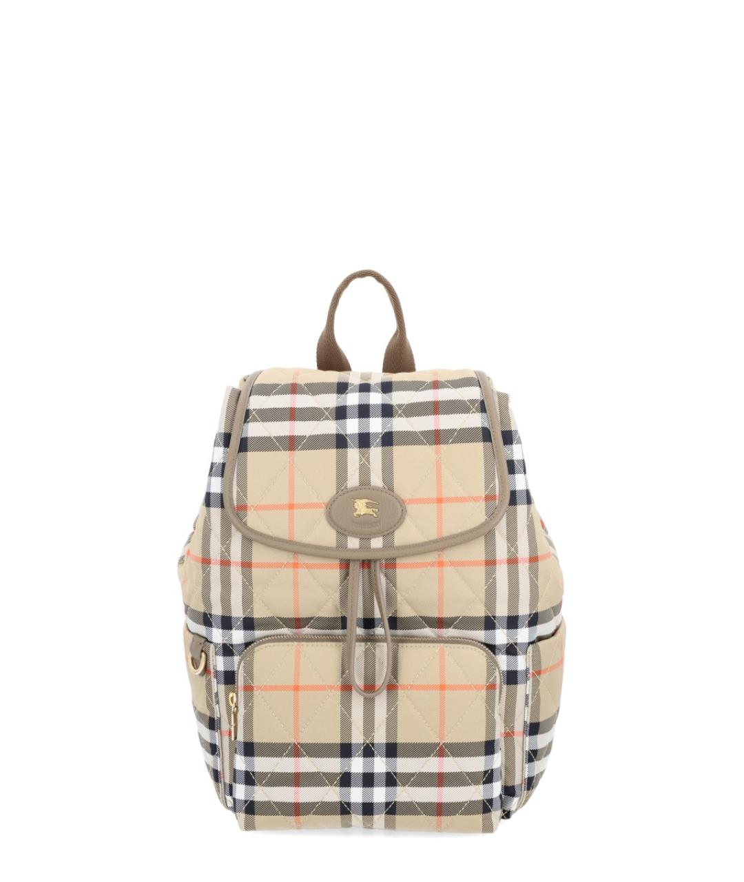 BURBERRY Бежевый синтетический рюкзак, фото 1
