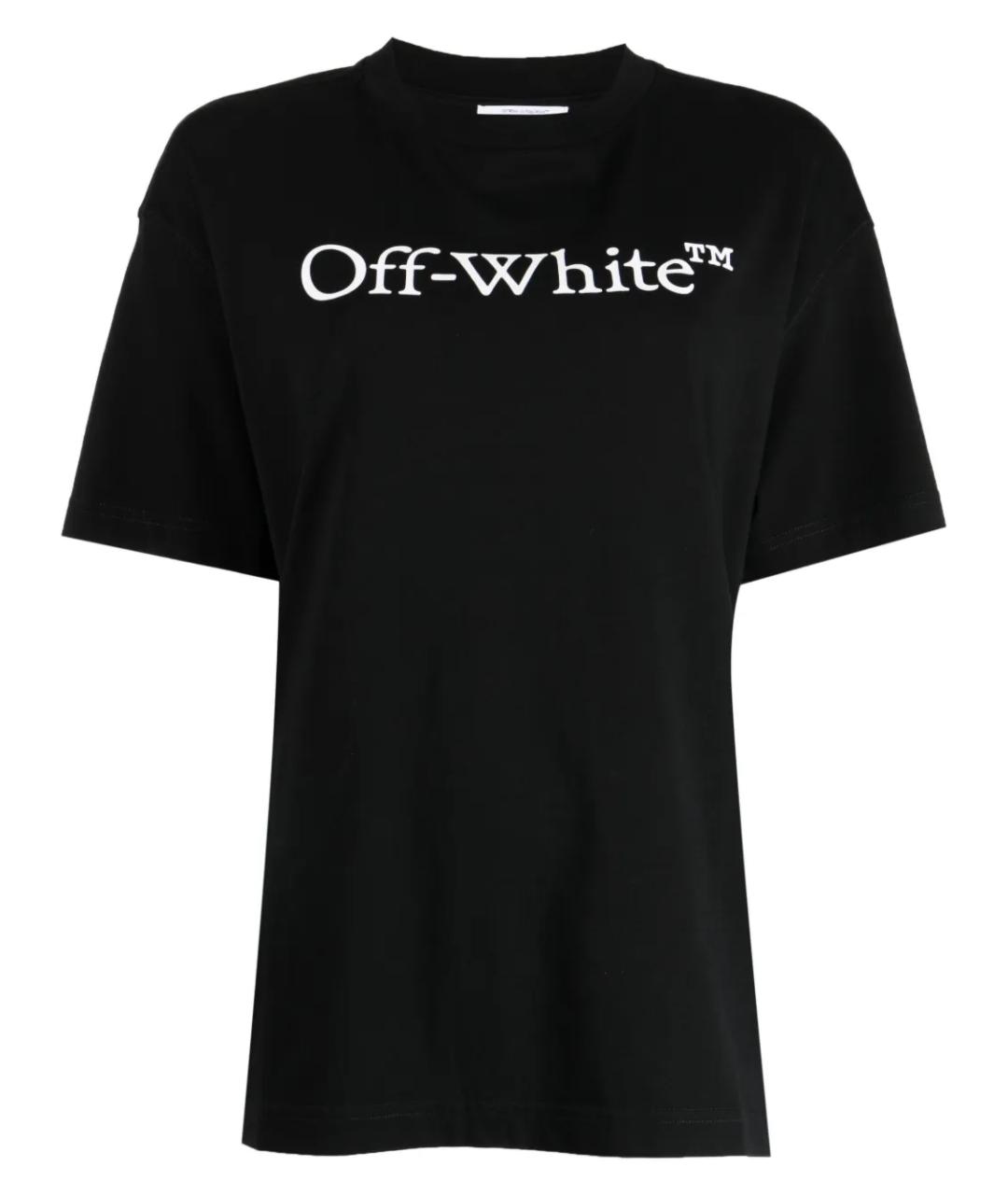 OFF-WHITE Черная хлопковая футболка, фото 1