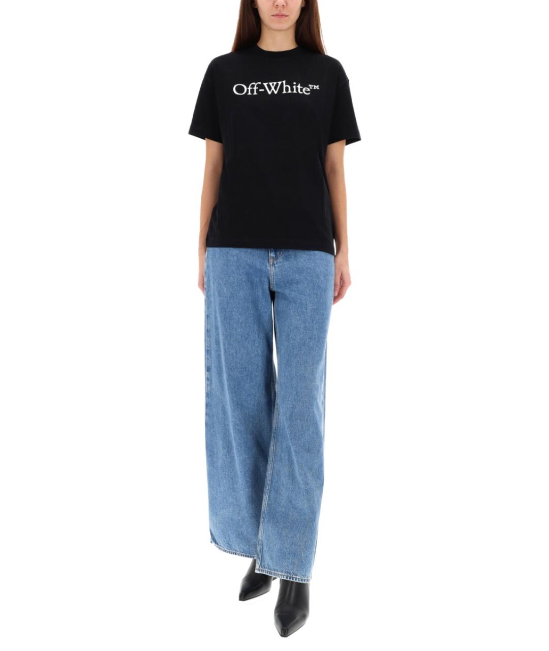 OFF-WHITE Черная хлопковая футболка, фото 3