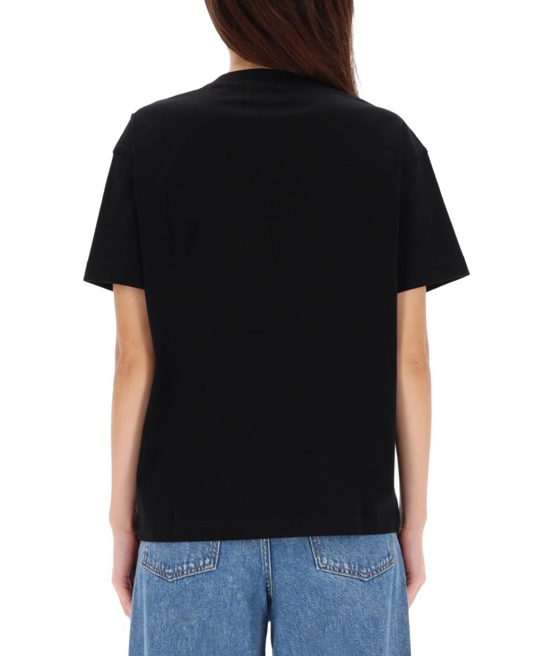 OFF-WHITE Черная хлопковая футболка, фото 4