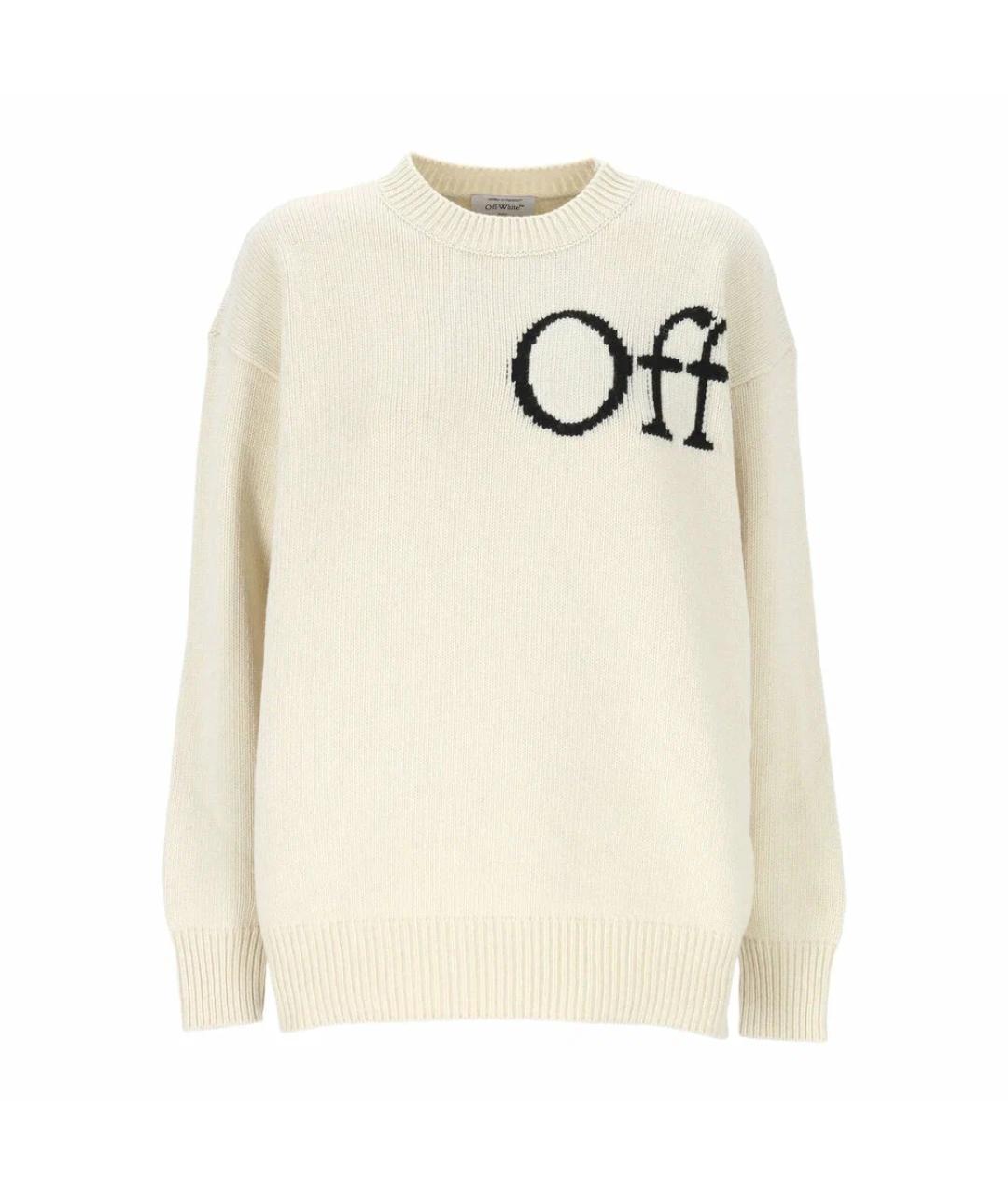OFF-WHITE Белый шерстяной джемпер / свитер, фото 1