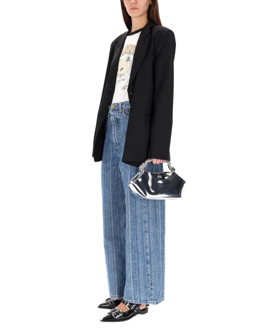 GANNI Белая хлопковая футболка, фото 3