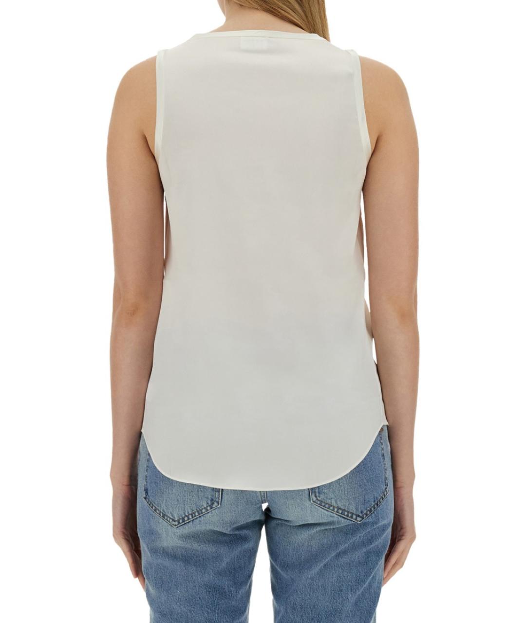 BRUNELLO CUCINELLI Белая шелковая майка, фото 4