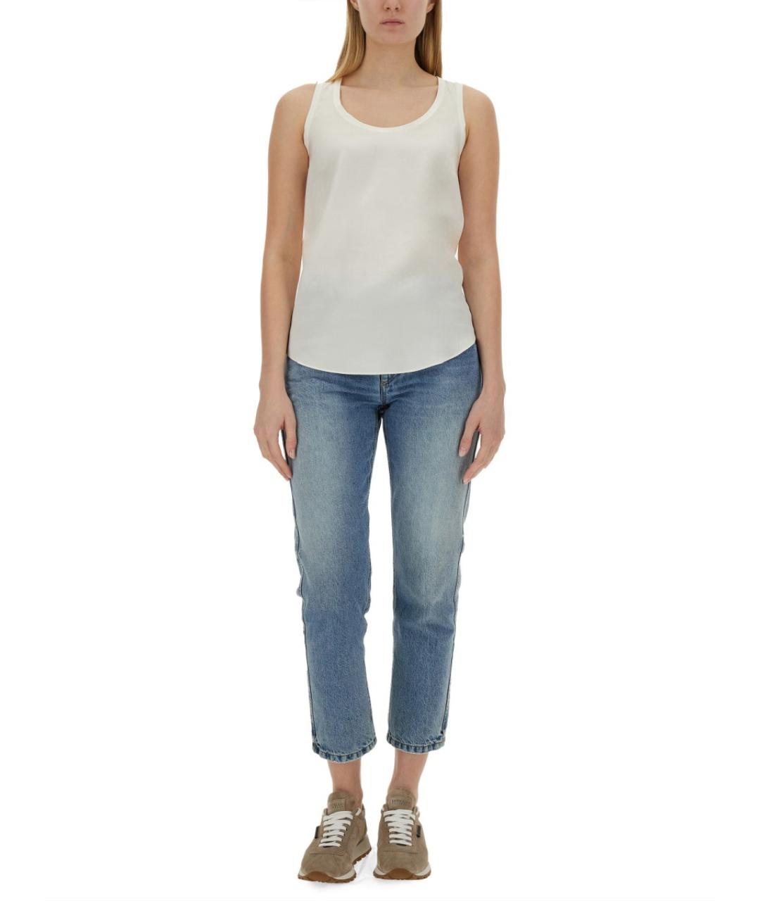 BRUNELLO CUCINELLI Белая шелковая майка, фото 3