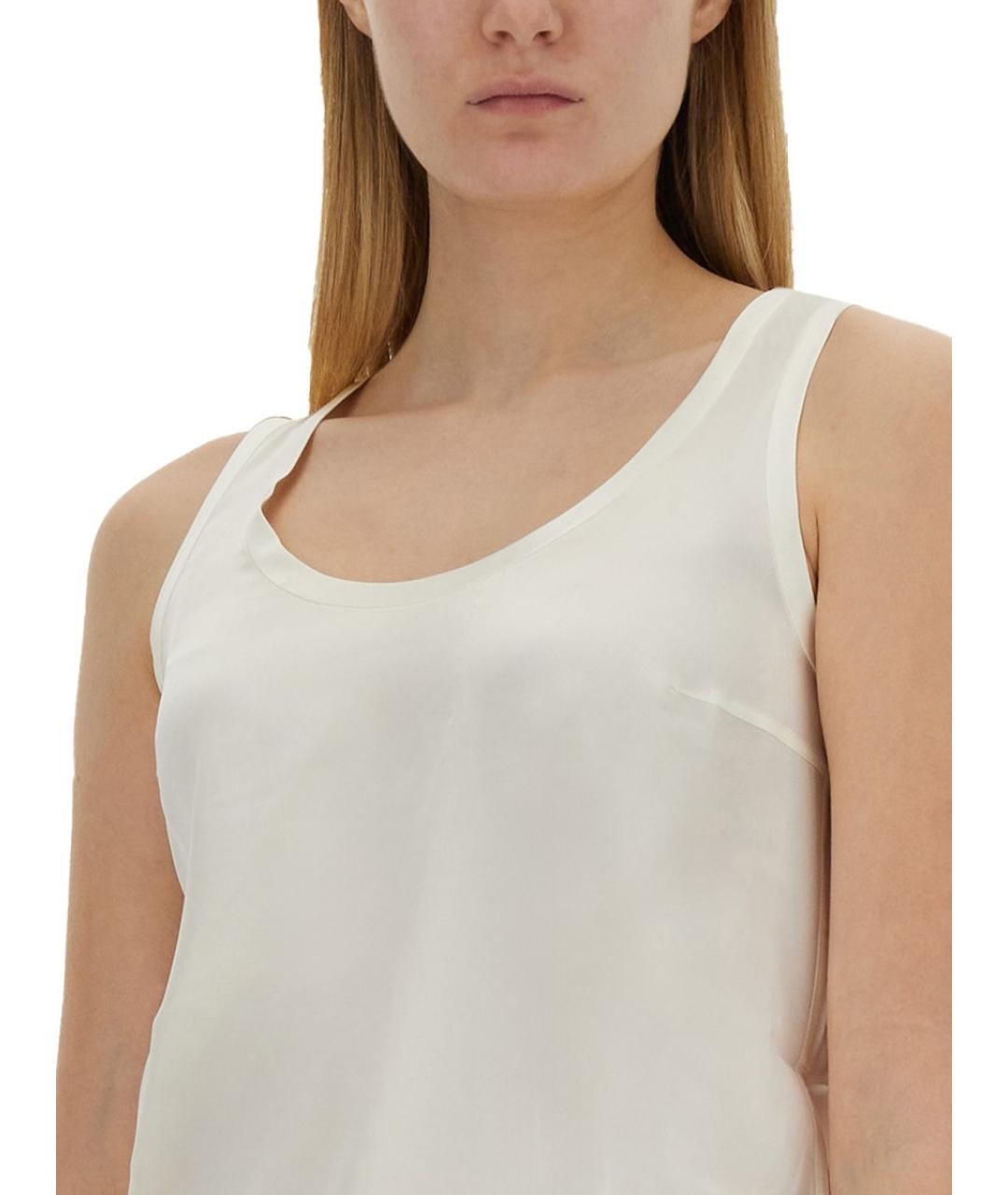BRUNELLO CUCINELLI Белая шелковая майка, фото 5