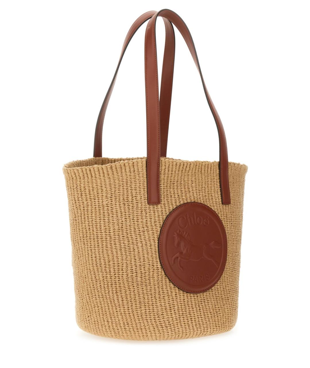 CHLOE Коричневая пелетеная сумка через плечо, фото 2