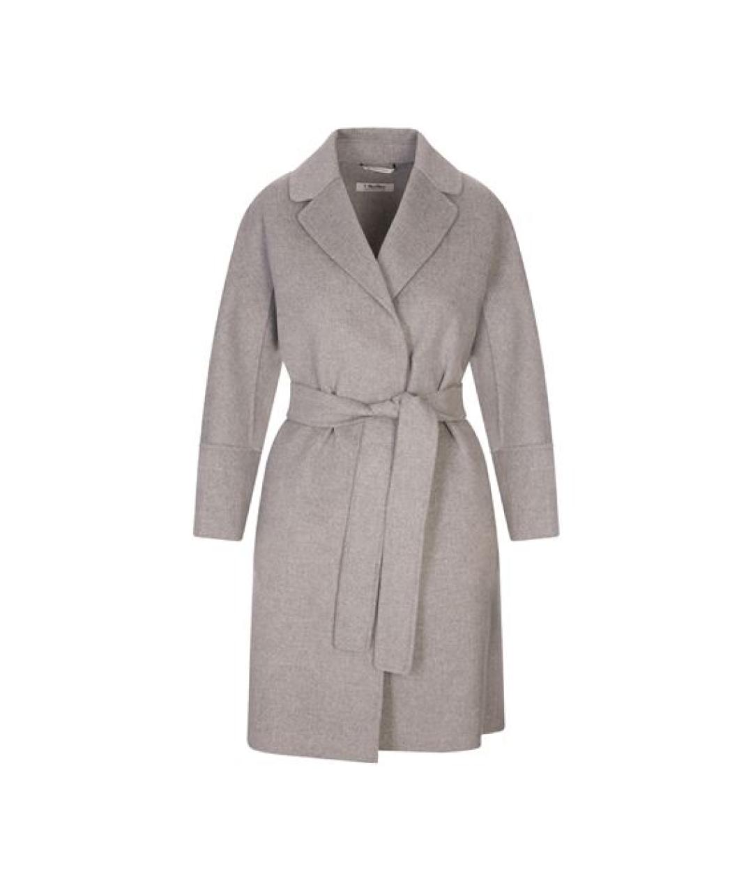 'S MAX MARA Серый шерстяной тренч/плащ, фото 1