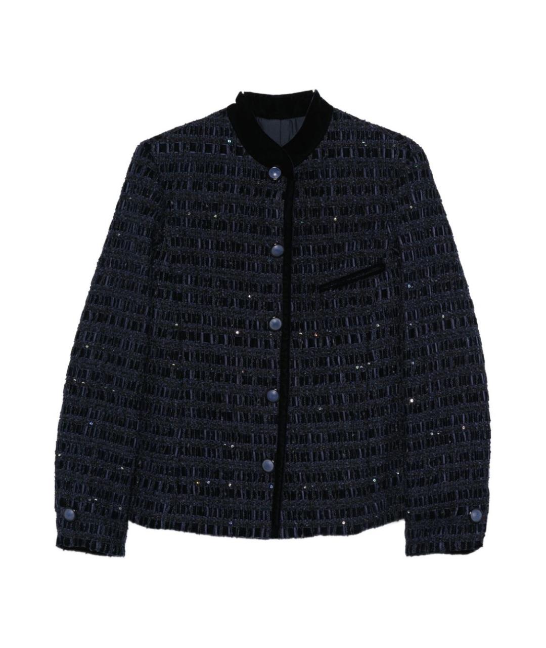 EMPORIO ARMANI Синяя полиэстеровая куртка, фото 1