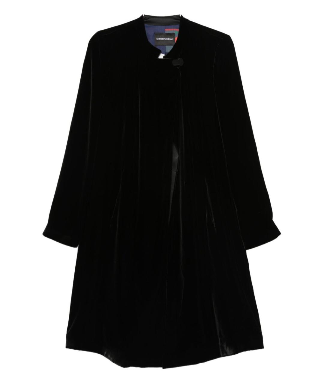 EMPORIO ARMANI Черное вискозное пальто, фото 1
