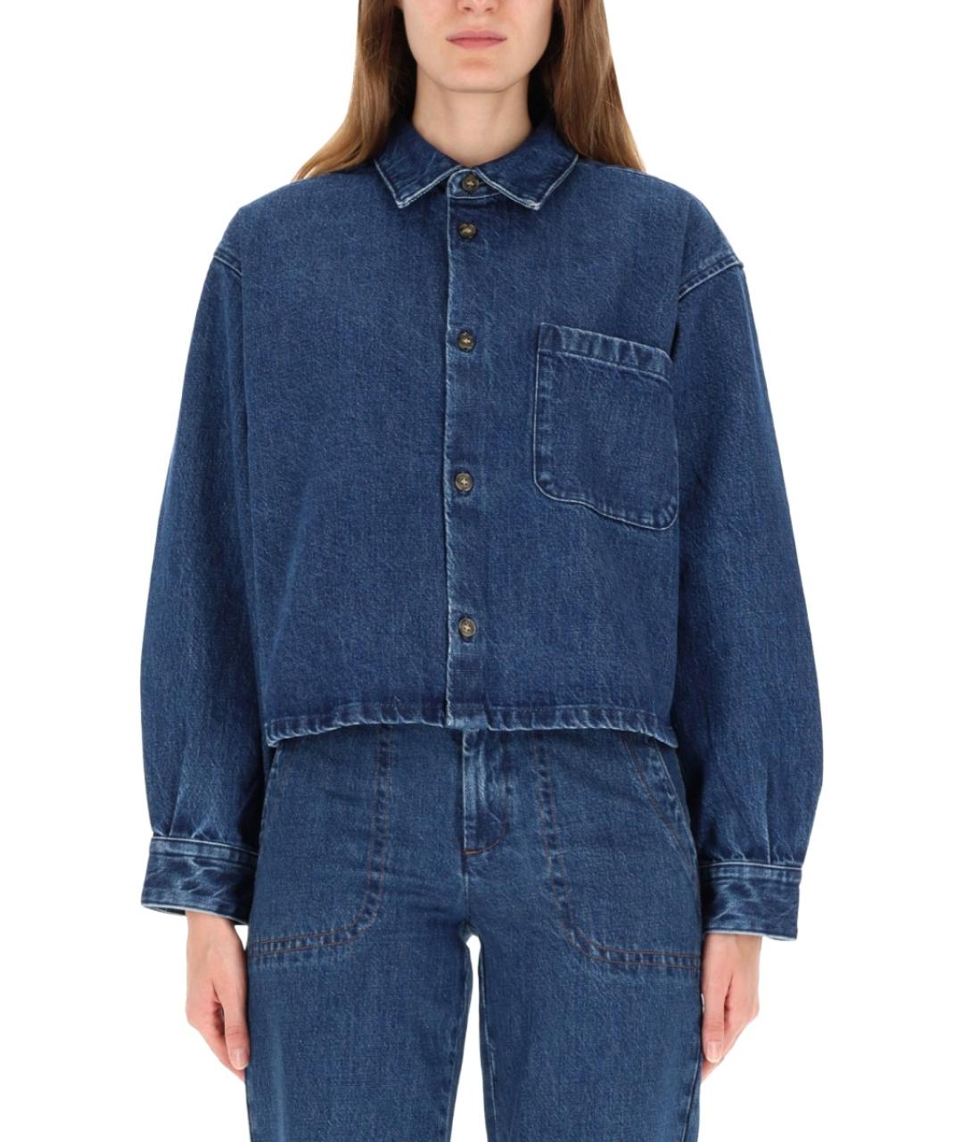 A.P.C. Синяя хлопковая рубашка, фото 2