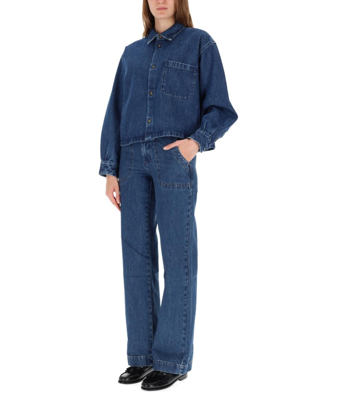 A.P.C. Синяя хлопковая рубашка, фото 3