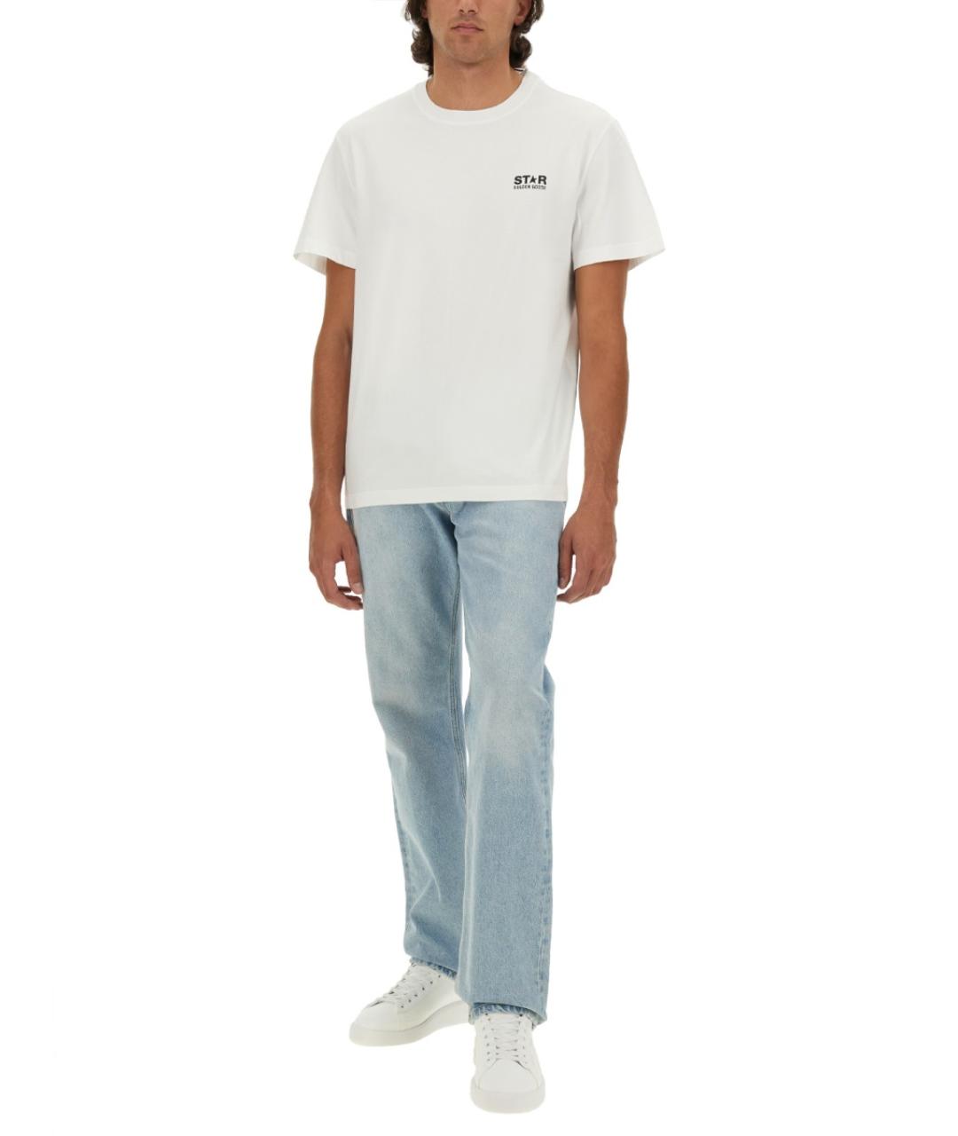 GOLDEN GOOSE DELUXE BRAND Белая хлопковая футболка, фото 3