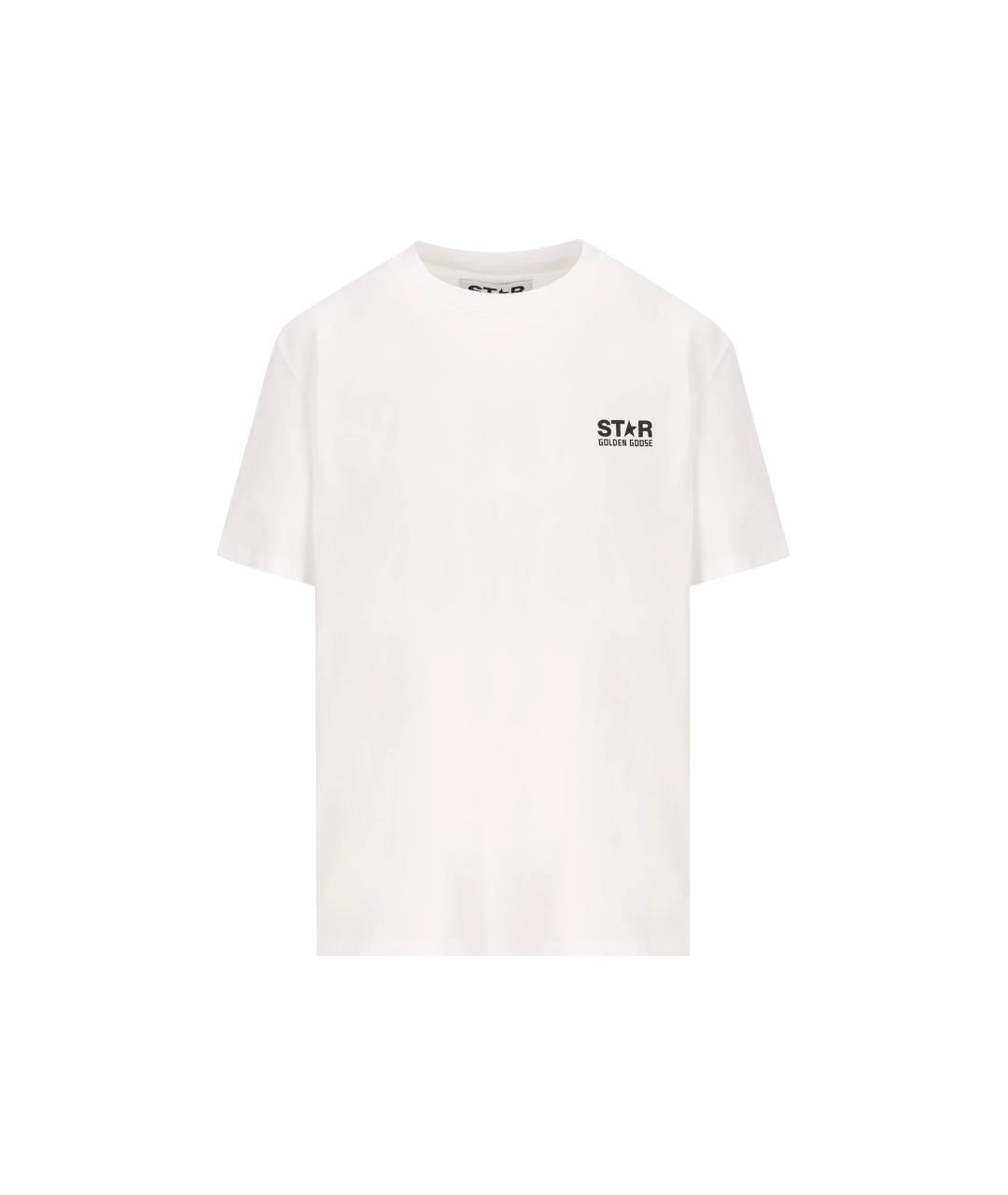 GOLDEN GOOSE DELUXE BRAND Белая хлопковая футболка, фото 1