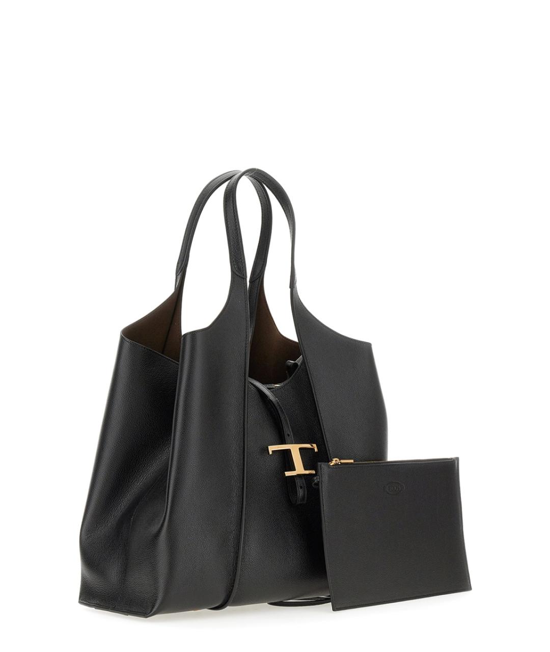 TOD'S Черная кожаная сумка через плечо, фото 2