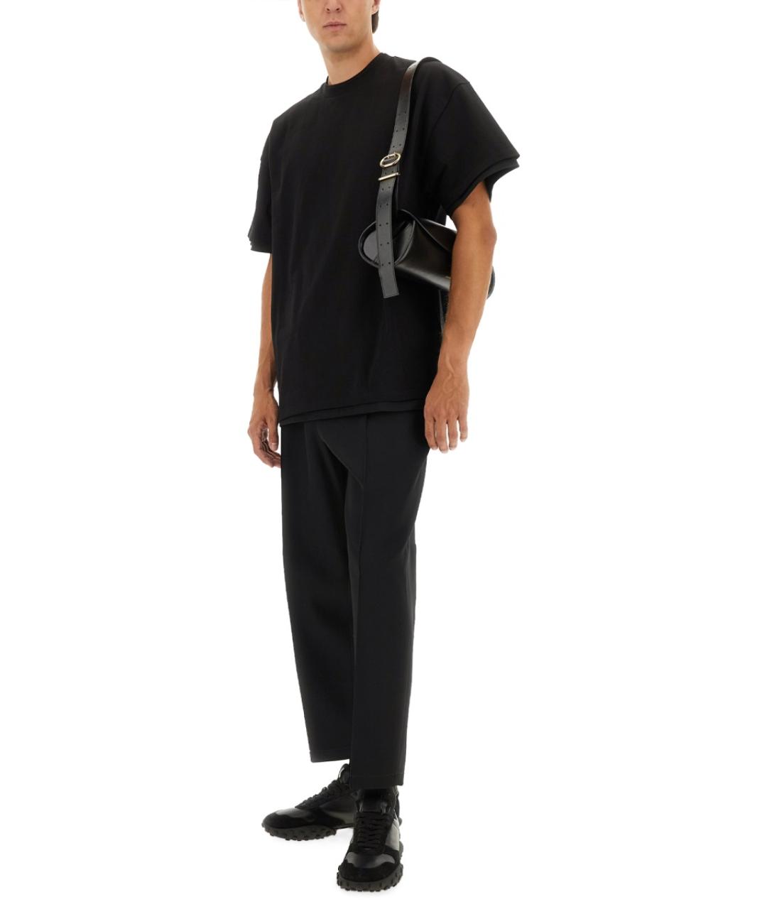 JIL SANDER Черные шерстяные повседневные брюки, фото 3