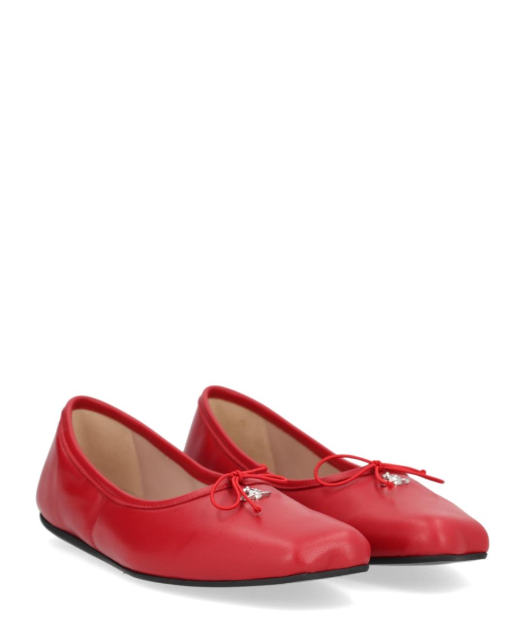 VIVIENNE WESTWOOD Красные кожаные балетки, фото 2