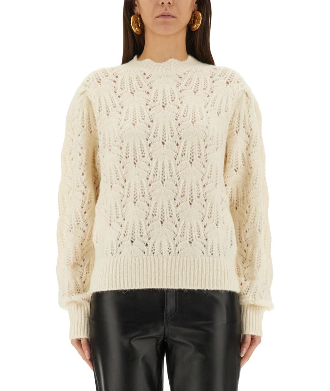 ISABEL MARANT ETOILE Белый шерстяной джемпер / свитер, фото 2