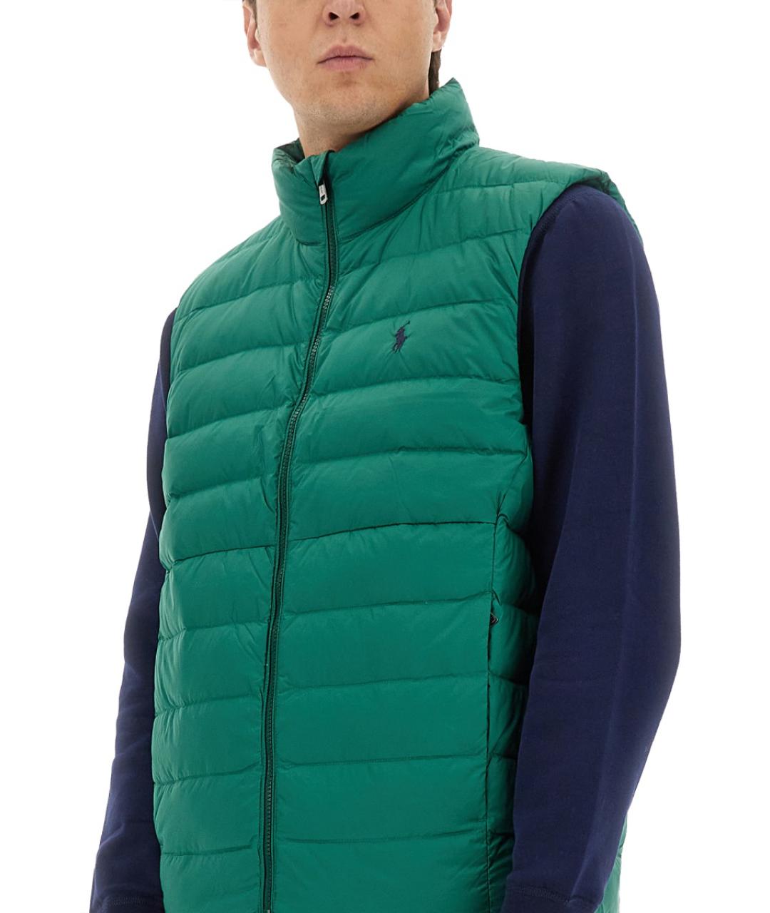 POLO RALPH LAUREN Зеленый полиэстеровый жилет, фото 5