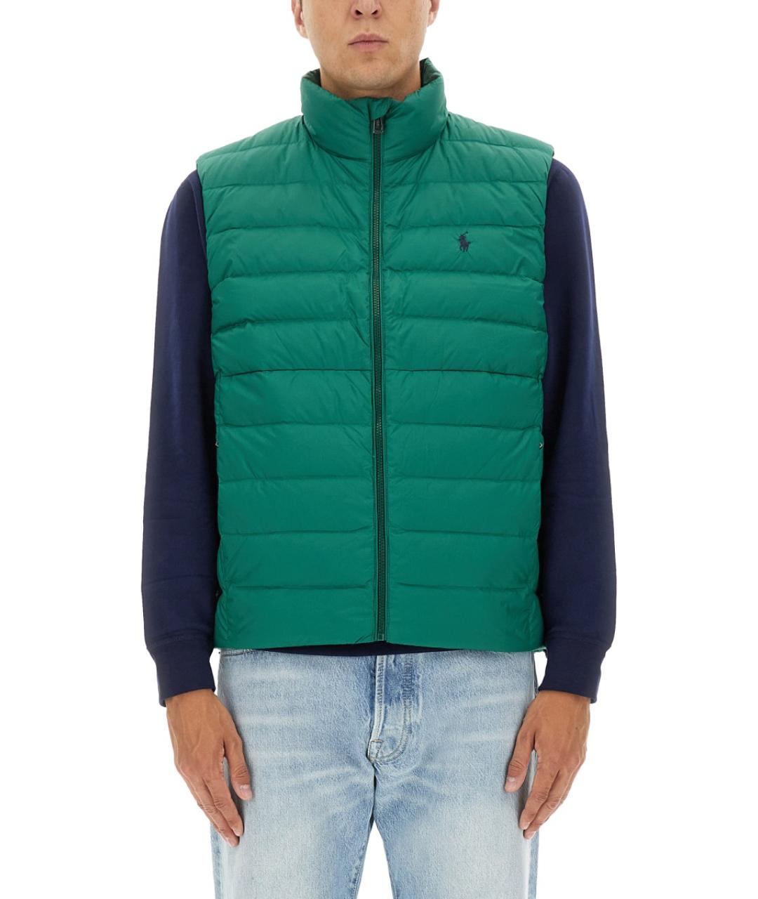 POLO RALPH LAUREN Зеленый полиэстеровый жилет, фото 2