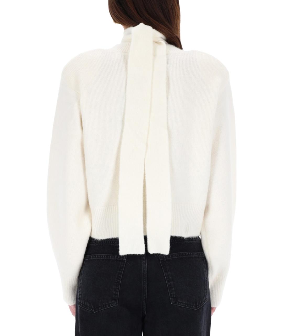 ROTATE Белый шерстяной кардиган, фото 4