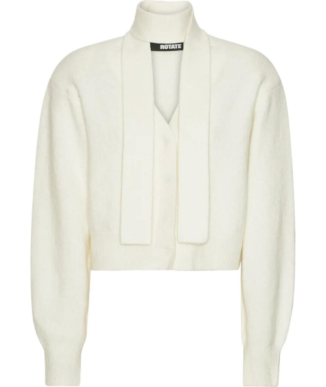 ROTATE Белый шерстяной кардиган, фото 1