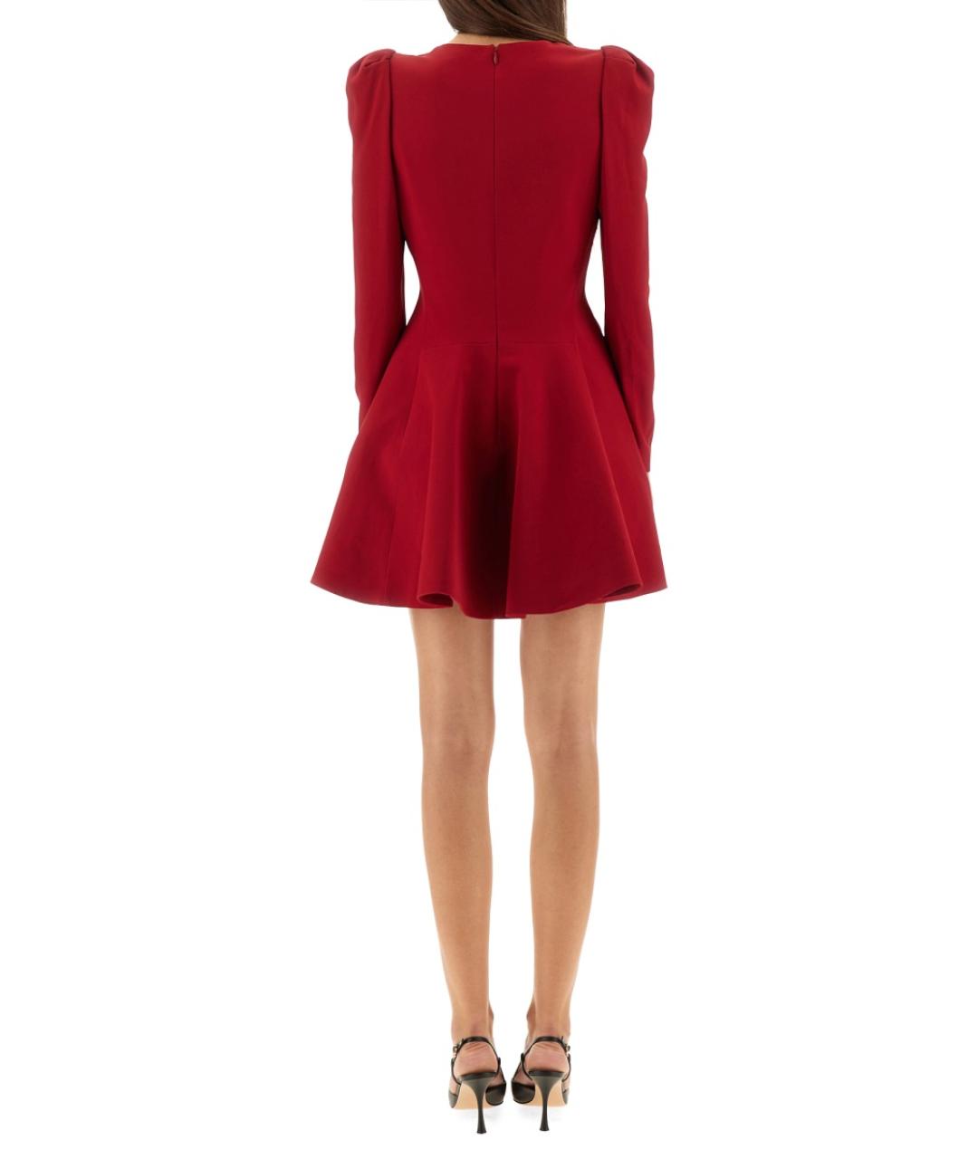 ALEXANDER MCQUEEN Красное вискозное коктейльное платье, фото 4