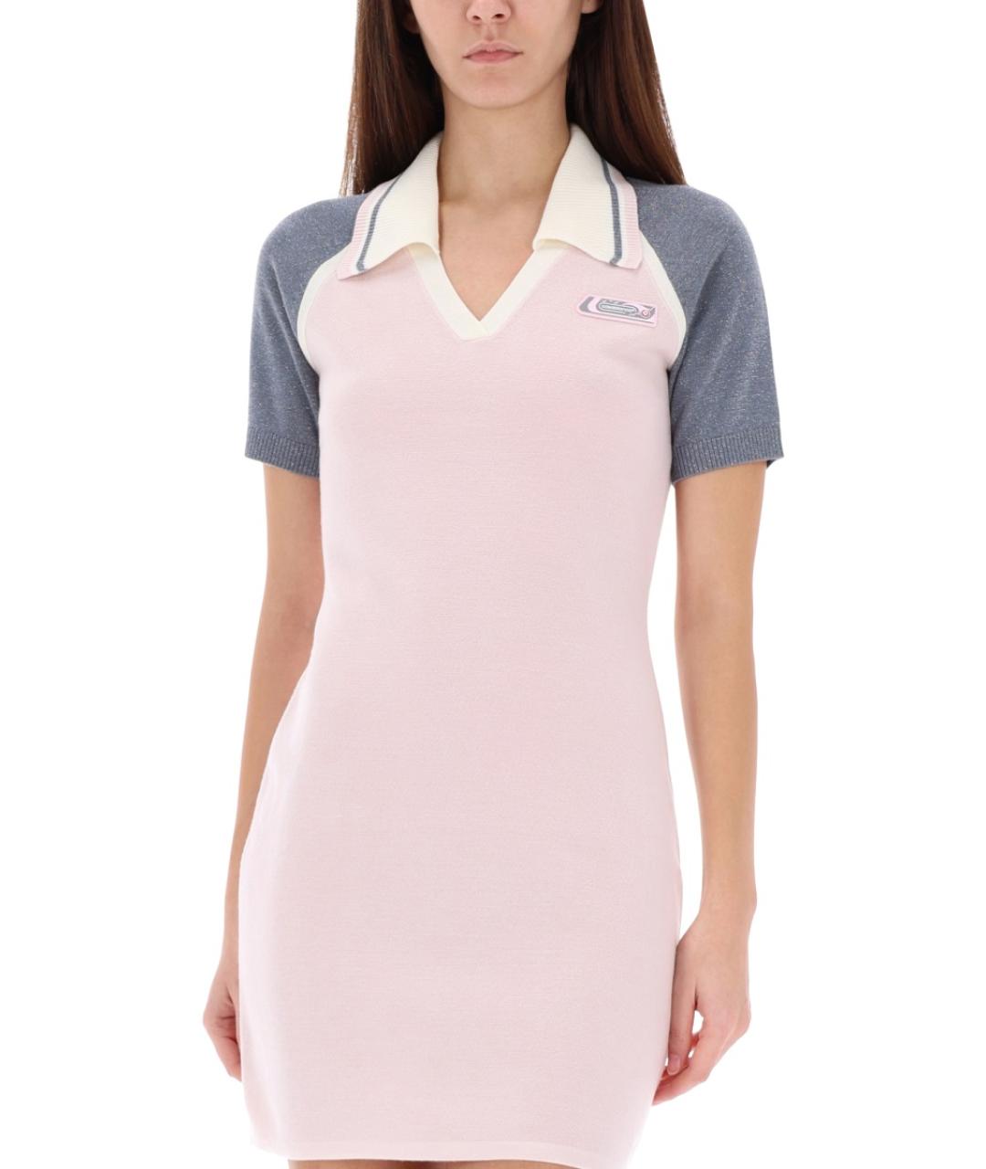 CASABLANCA Розовое шерстяное повседневное платье, фото 2