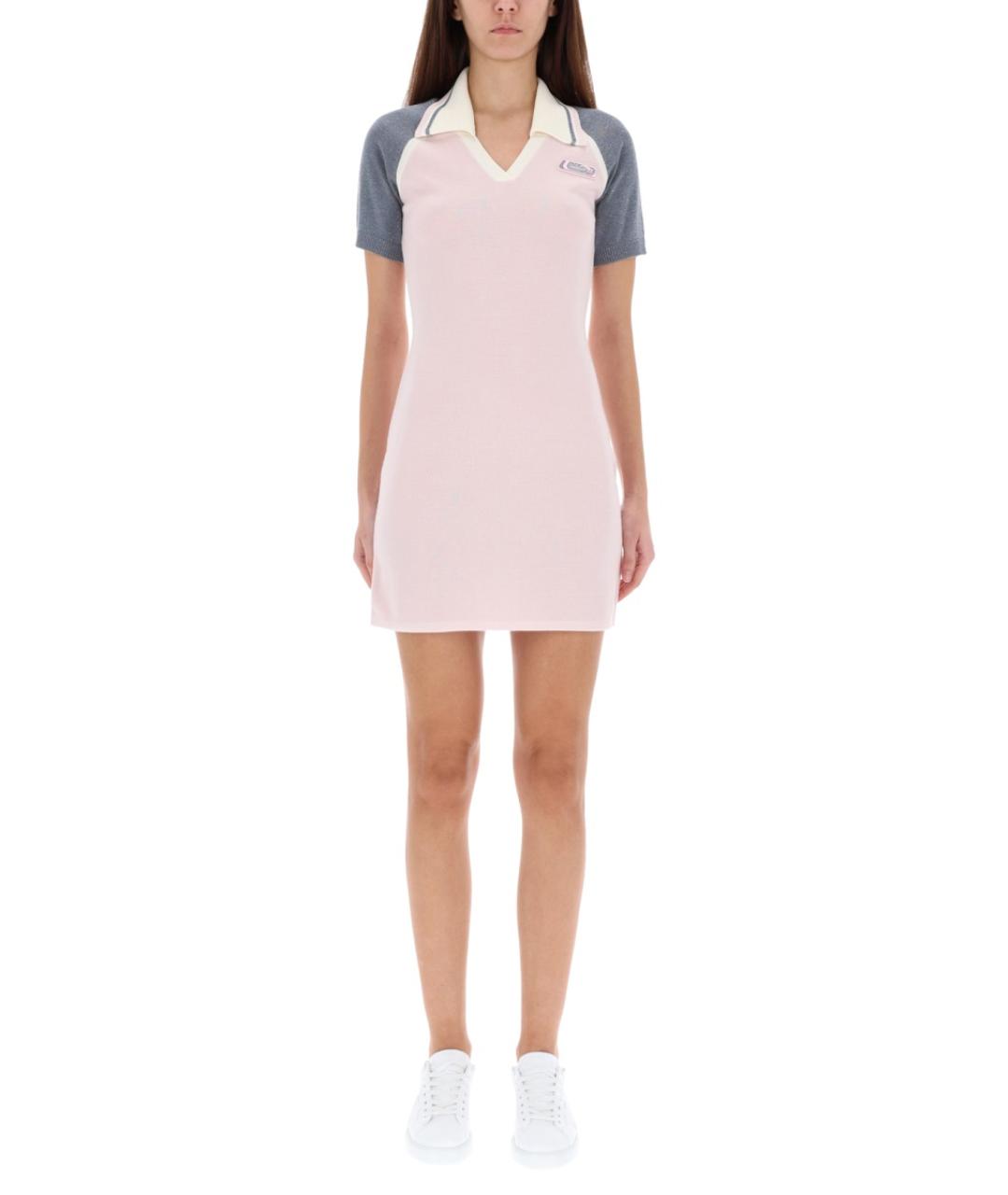 CASABLANCA Розовое шерстяное повседневное платье, фото 5