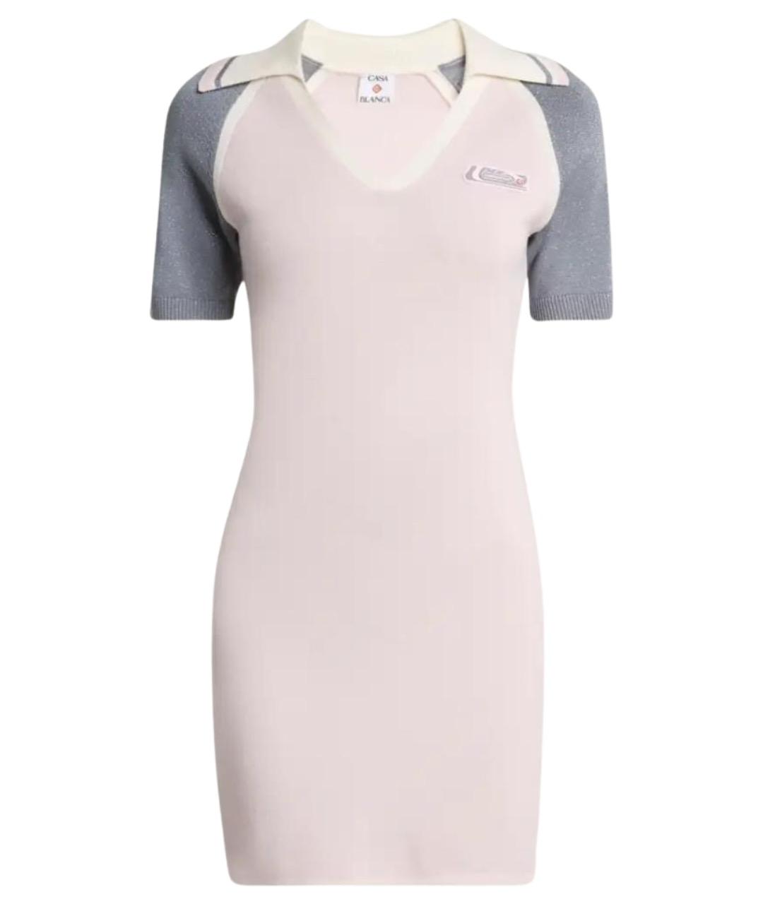 CASABLANCA Розовое шерстяное повседневное платье, фото 1