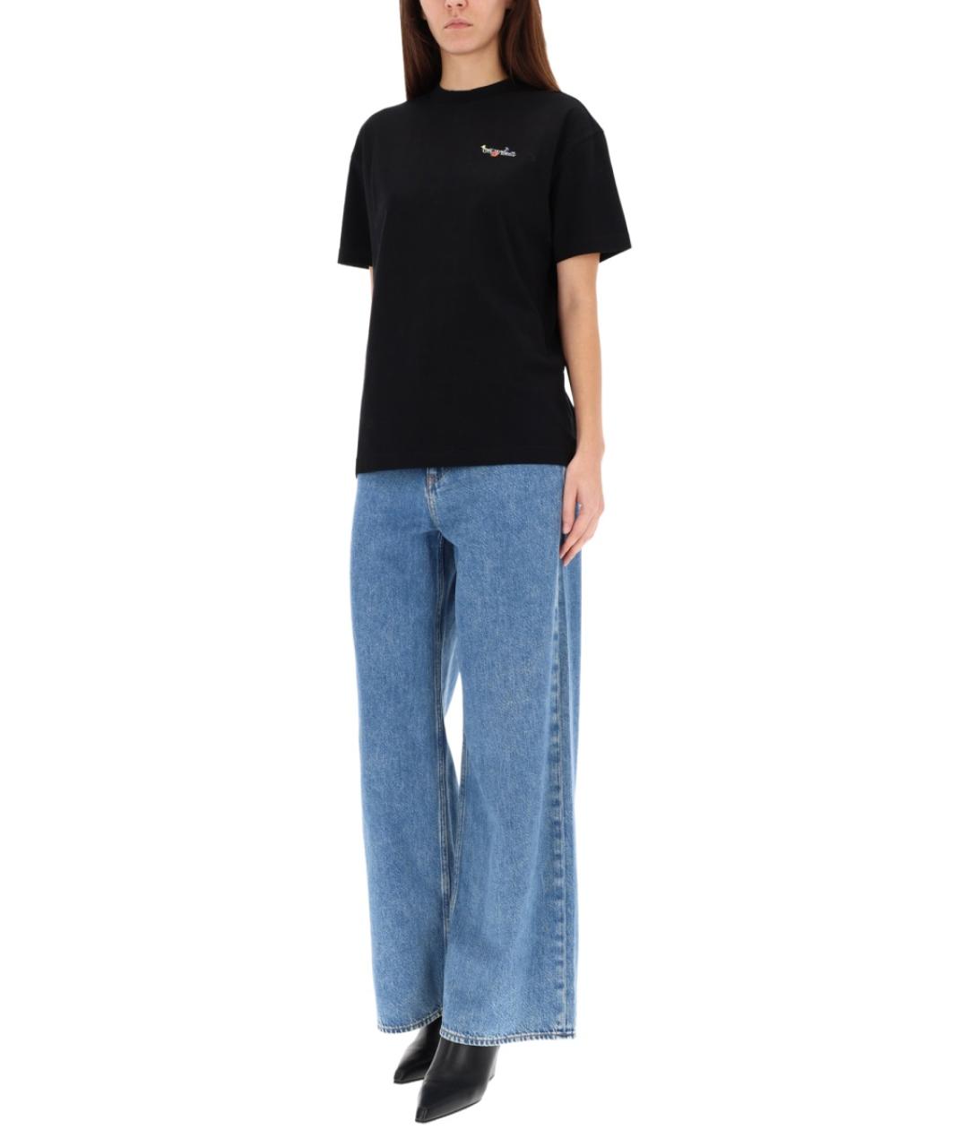 OFF-WHITE Черная хлопковая футболка, фото 3