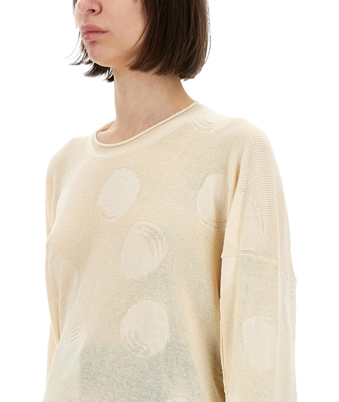 UMA WANG Белый хлопковый джемпер / свитер, фото 5