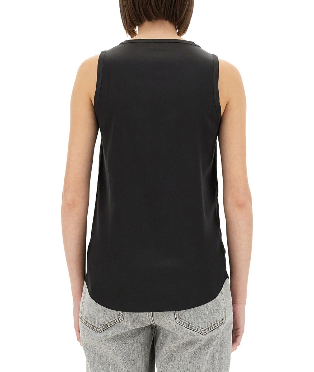 BRUNELLO CUCINELLI Черная шелковая майка, фото 4