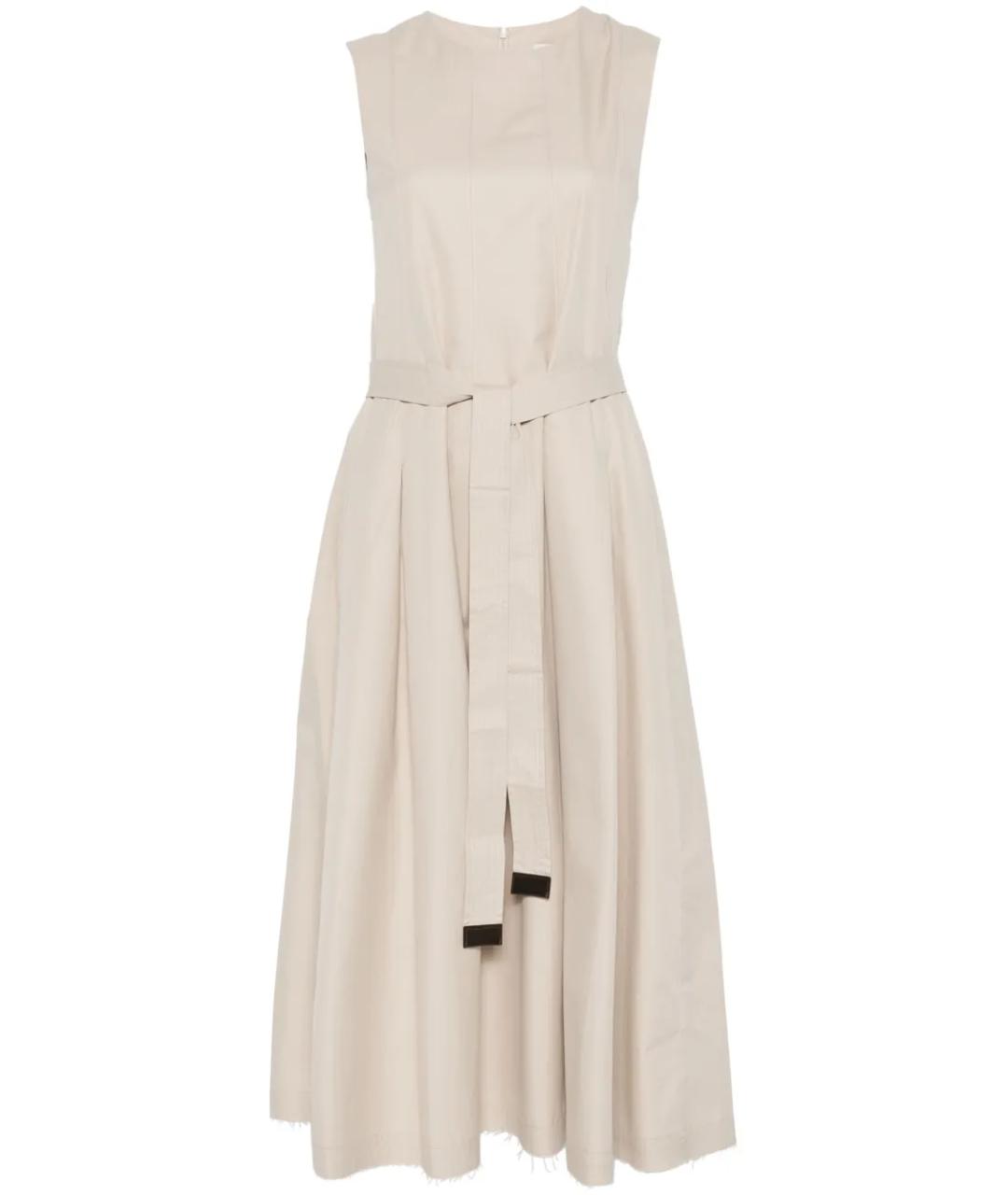 'S MAX MARA Бежевое хлопковое повседневное платье, фото 1