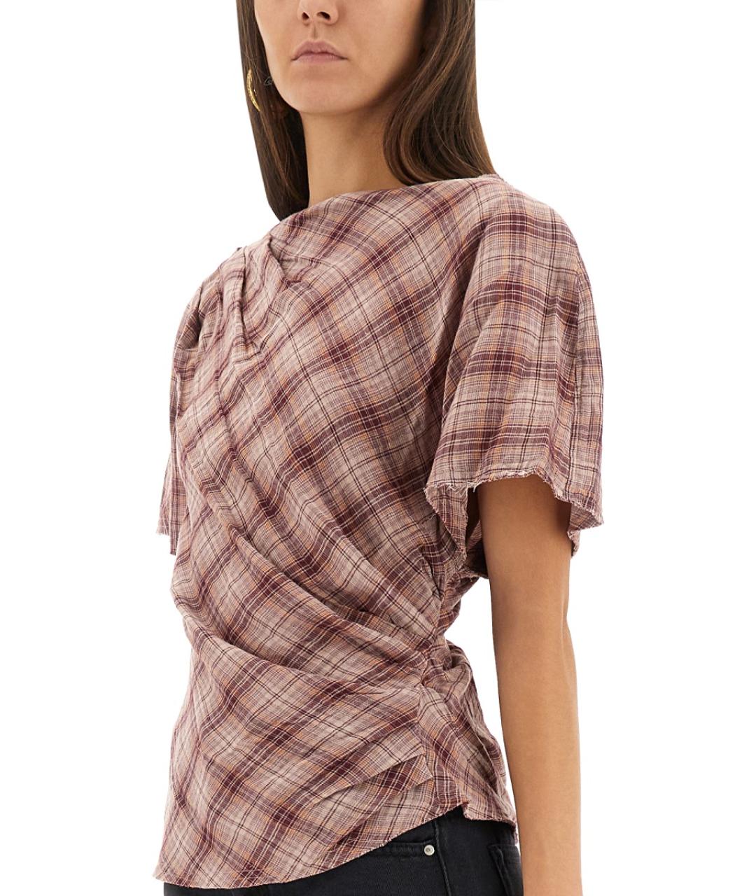 ISABEL MARANT ETOILE Розовая хлопковая футболка, фото 5