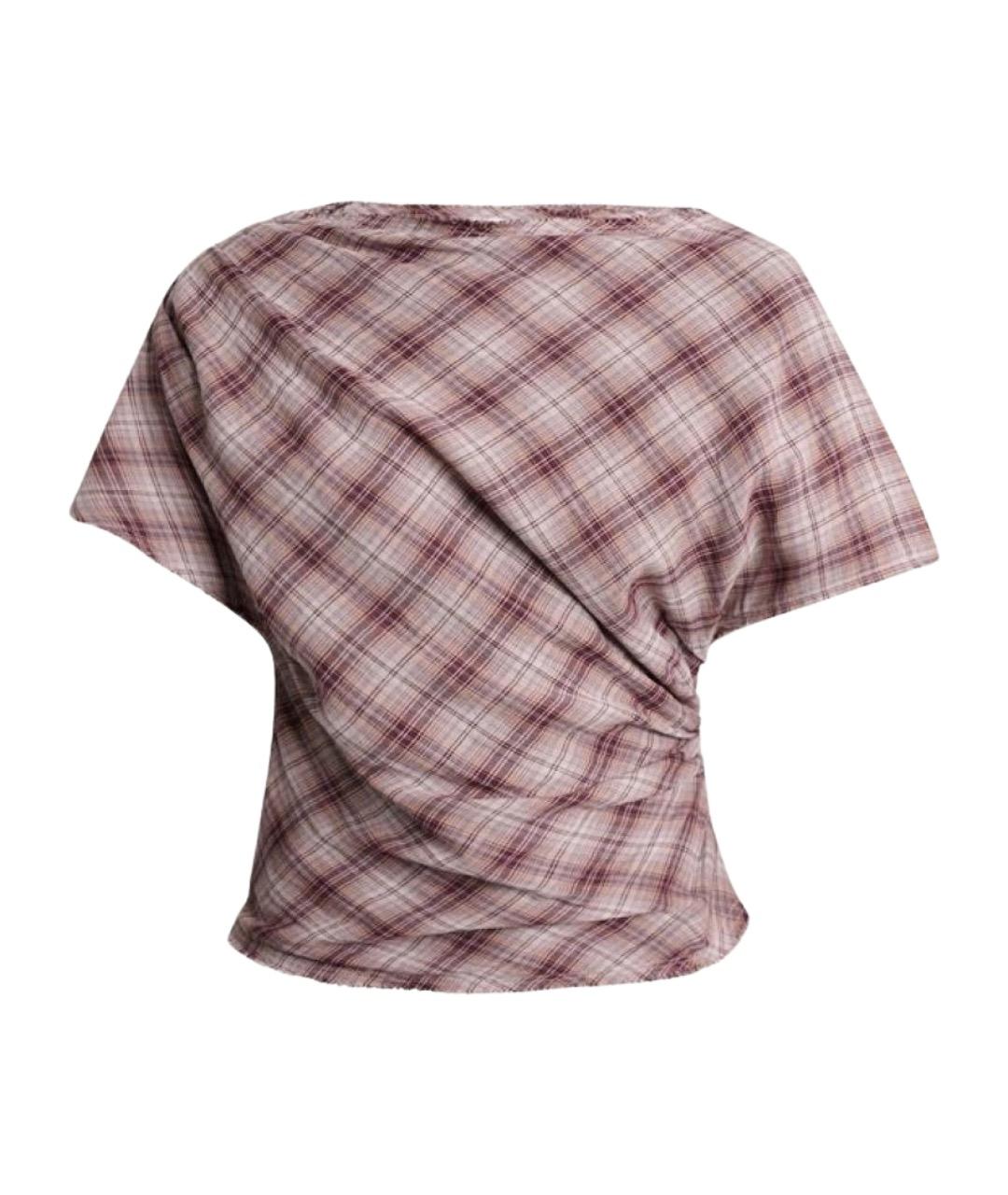 ISABEL MARANT ETOILE Розовая хлопковая футболка, фото 1