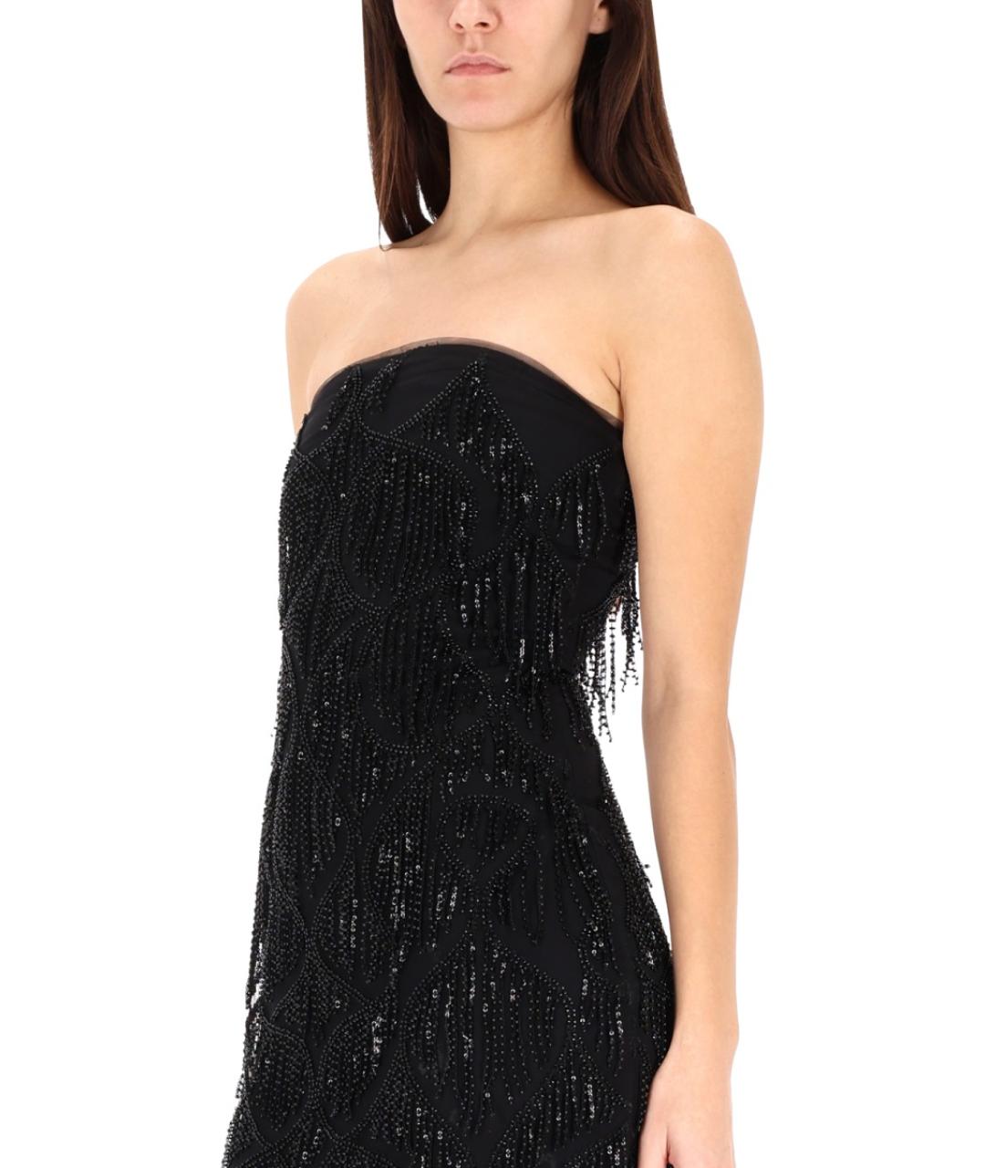 ROTATE Черное вискозное вечернее платье, фото 4