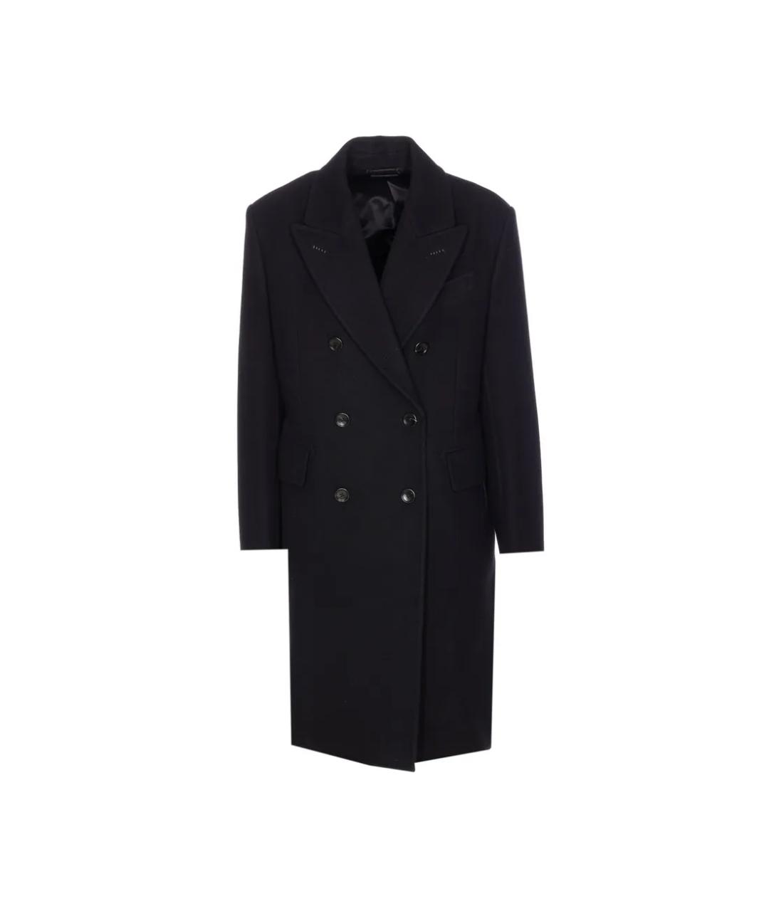 TOM FORD Черное шерстяное пальто, фото 1