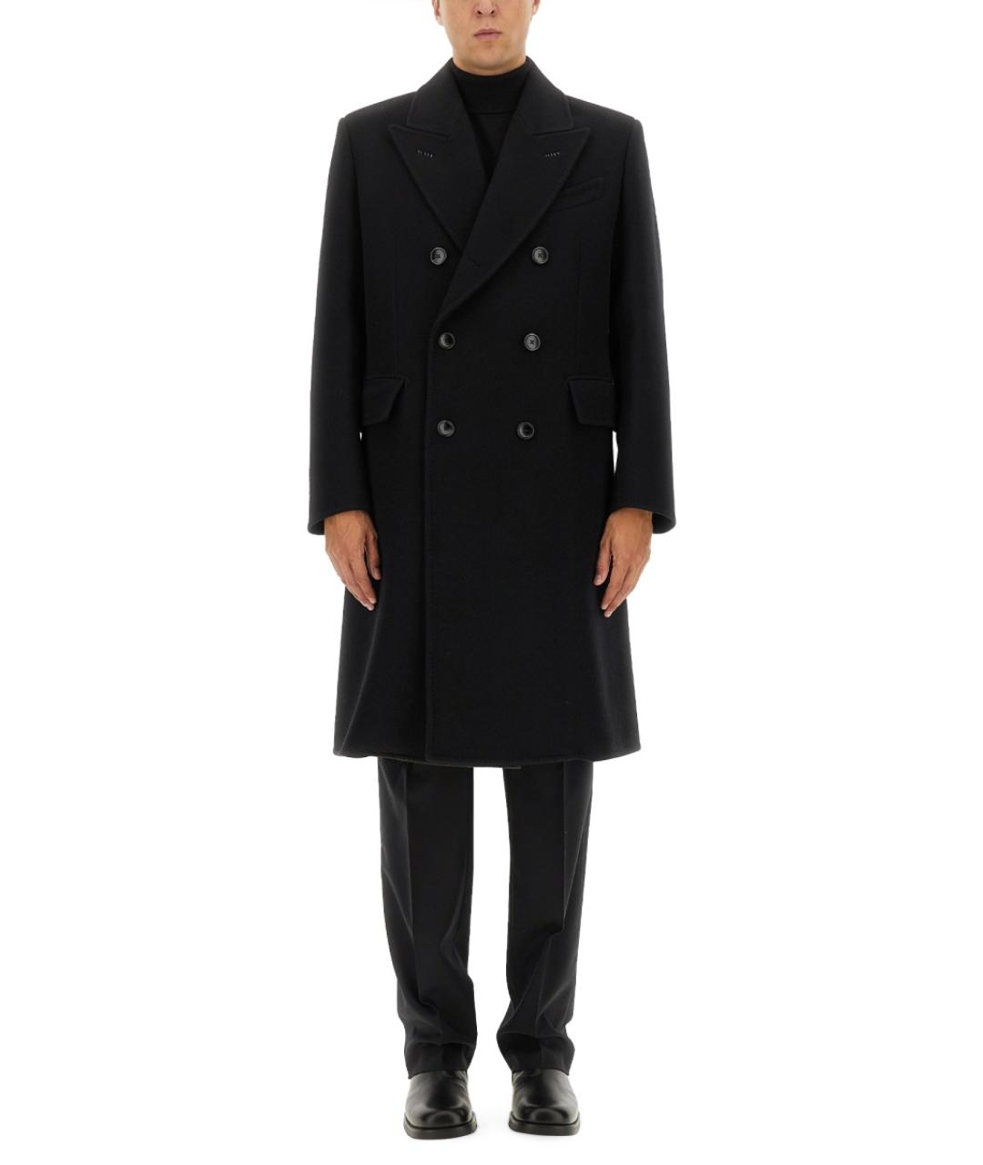 TOM FORD Черное шерстяное пальто, фото 2