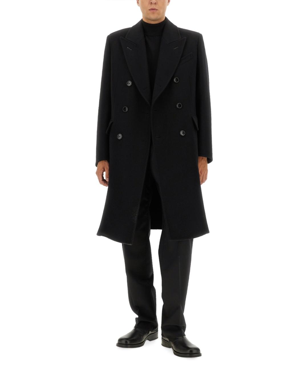 TOM FORD Черное шерстяное пальто, фото 3