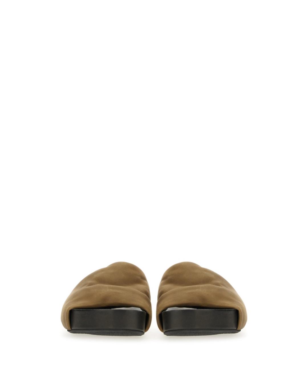 UMA WANG Коричневые кожаные сандалии, фото 4