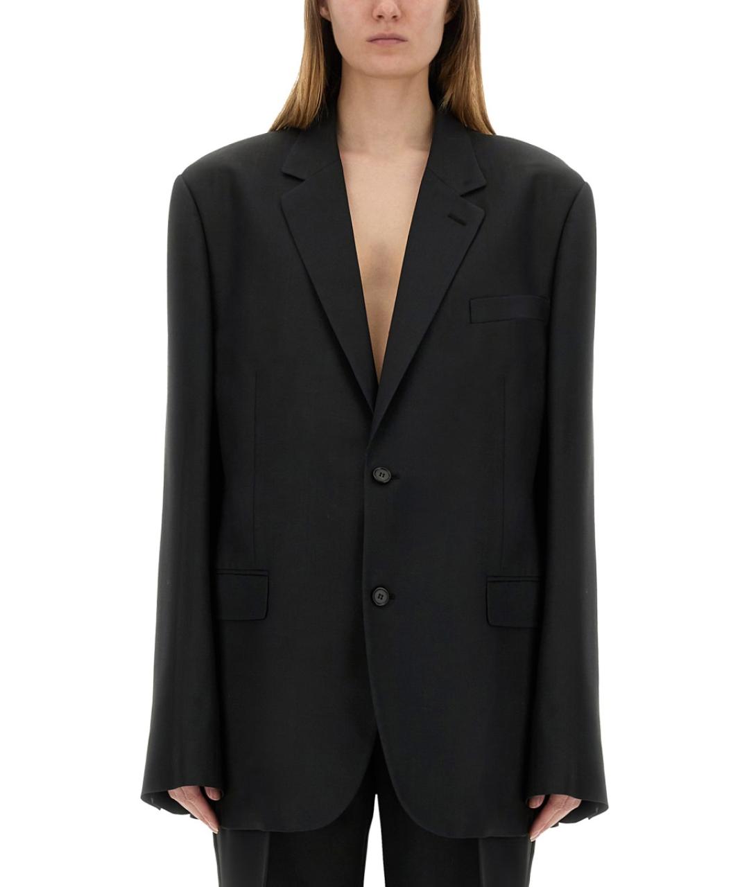 MAISON MARGIELA Черный шерстяной жакет/пиджак, фото 2